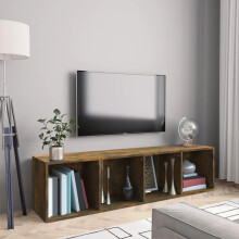 LXYZWRW Furniture select-Book Cabinet/TV Cabinet Smoked Oak 143x30x36cm Engineered Wood