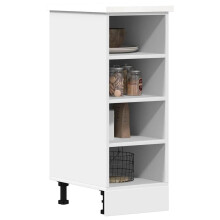 qohoio 854193 Bottom Cabinet White 30x44,5x81,5 cm Engineered Wood Wooden Floor Cabinet, Side Storage Organizer,Freestanding Entryway Storage Unit Co