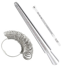 Easy-to-Use Aluminium Ring Sizer Tool with Clear Size Markings