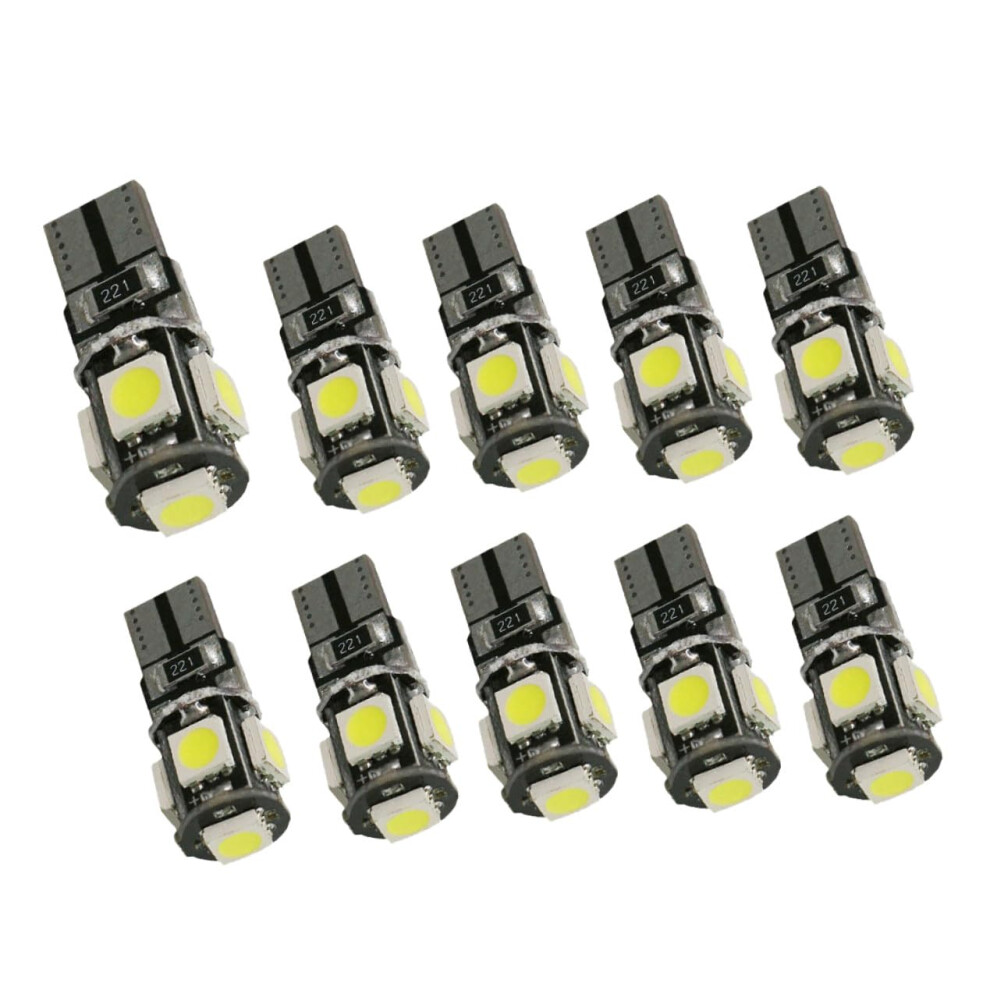 10Pcs Led Car Interior S T10 W5w Bulbs Canbus Error Brightness Wideangle For License Plate Light 9347817496529