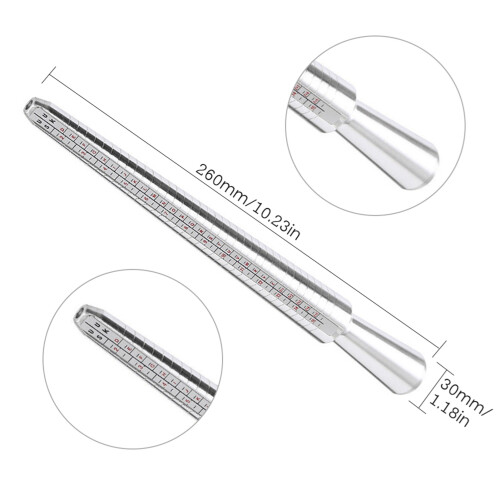 Easy-to-Use Aluminium Ring Sizer Tool with Clear Size Markings 1