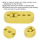 12mm Polyurethane Muffler Hanger, Adjustable, Shockproof, Yellow 9