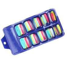 Pure Color Full Cover Nail Tips 100pcs, Colorful Fake Nails, ABS
