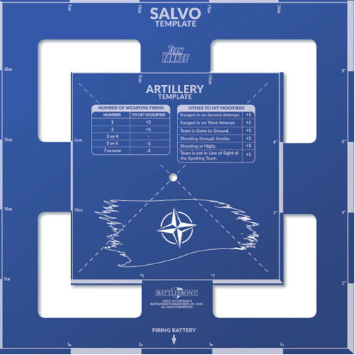 Team Yankee Template - NATO Edition (x1) - Tabletop Miniatures Wargame