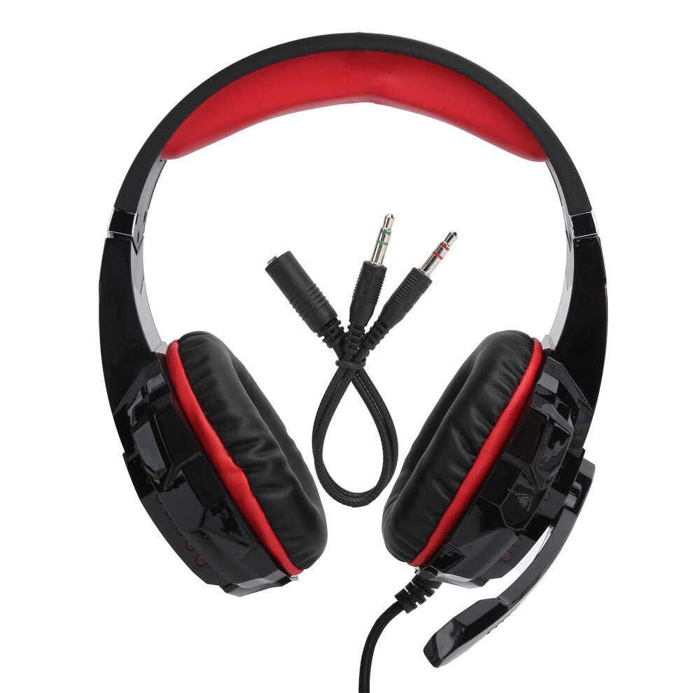 Professional Gaming Headset, Bass Surround With Noise Cancelling Mic, Led Lighted Earmuffs For Ps4 Xbox, Immersive Experience With 50Mm Speakers 9012494743227