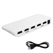 HDMI Quad Multi Viewer Screen Divider, USB Switch Compatible 4K HDMI Splitter with Seamless IR Control and Stable Transmission for PS4 Xbox Streaming
