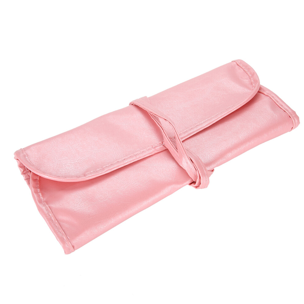 Premium Makeup Brush Case with Roll Up Design and Waterproof Features, Compact Cosmetic Bag Using High-Grade PU Leather for Easy Carrying and Orderly