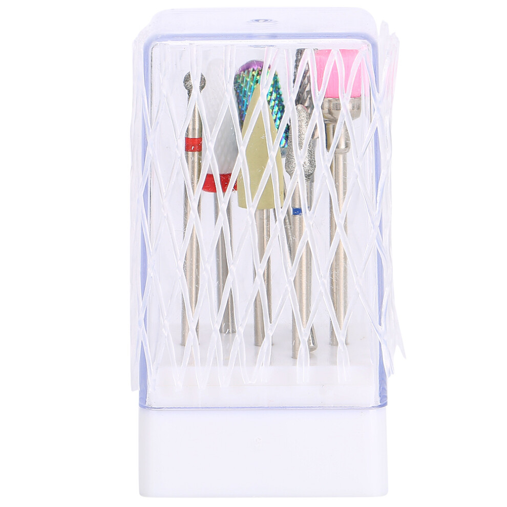 Nail Drill Heads Kit Carbide Nail Drill Bits Grinding Heads Display Organizer Manicure Tools Polishing Heads Sturdy And Durable Portable Size