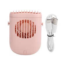 Kompakti kannettava mini-USB-tuuletin, erittäin hiljainen muotoilu naisille ja äideille, 3 säädettävää nopeutta, tyylikäs vaaleanpunainen,