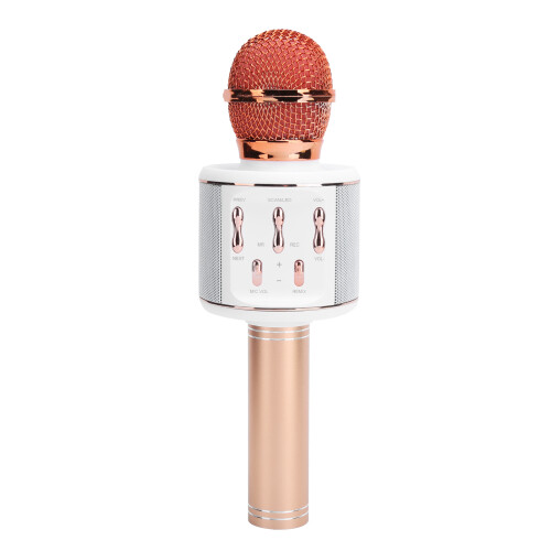 Karaoke Microphone With Built In Speaker And Voice Recorder, Wireless Bluetooth Compatible Universal Multi Function Buttons Echo Effect Kids Friendly 1