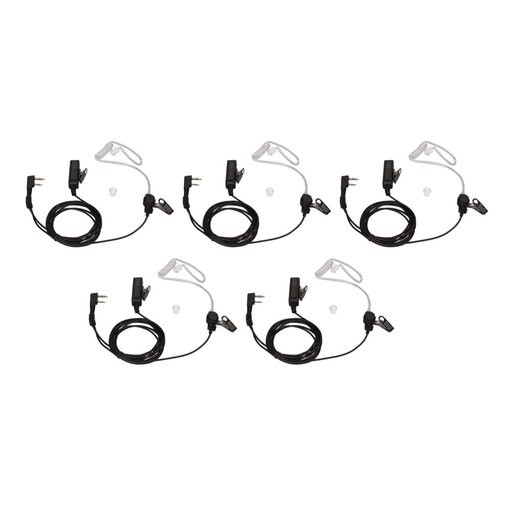 Surveillance Headset For Two Way Radio, Walkie Talkie Earpiece With In-Line Ptt Microphone For Hands-Free Communication, Durable Pu Material Soft Sili 9176269215354