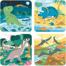 4 Kehittyvää Dinosauruspalapeliä - Ranskalainen versio