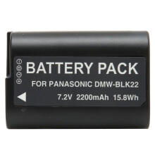 DMW-BLK22 Vervangende batterij voor Panasonic Lumix S5GH6DC S5K DC S5GK GH5M2GH5LL, Li-ionbatterij met softstartfunctie en constante stroomregeling.