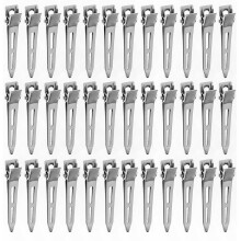DIY-Haaraccessoires: Doppelzinkige Haarspangen aus Metall mit Krokodilklemme, langlebiger Halt, rostbeständig, sicherer Halt, silberfarben