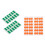 48 Pieces Orange + Green Pinch on Strike Indicators Stick on Float 1