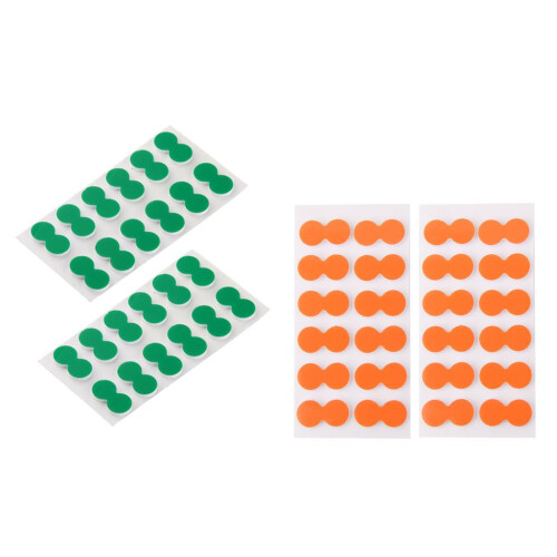 48 Pieces Orange + Green Pinch on Strike Indicators Stick on Float