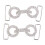 2pcs Double Ring Crystal Rhinestone Buckle Bikini Chain Side Connector 3
