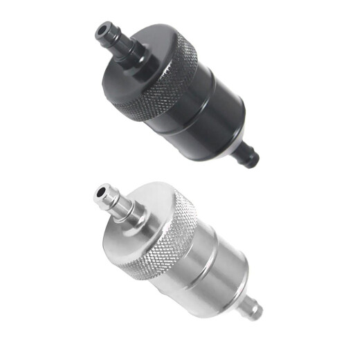 2 Pieces 8mm 5/16" Aluminium Inline Fuel Petrol Diesels Filter Univers 1