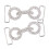 2pcs Double Ring Crystal Rhinestone Buckle Bikini Chain Side Connector 2