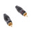 2x RCA Plug Audio Cable Male Connector Gold Plated High End DIY 1