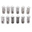 20 Metal Suspender Pacifier Webbing Mitten Clip w Round Plastic Insert 2