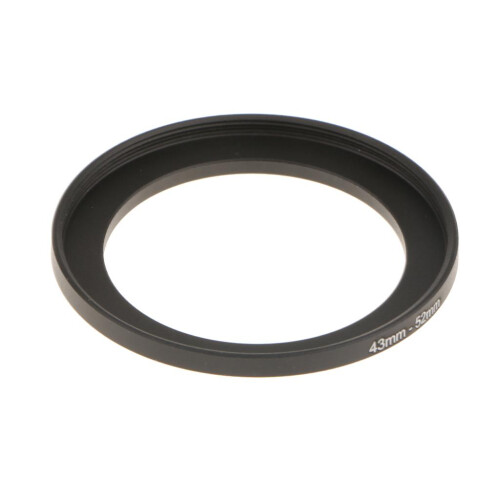 Black Camera Lens Adapter Ring 43mm-52mm Filter Converter Mount for DS