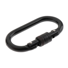 25KN Oval Steel Climbing Screw Lock Carabiner for Rock Climbing Rappel