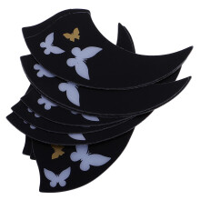 10 Pieces Black Ukulele Pickguard Scratch Plate Protector Adhesive But