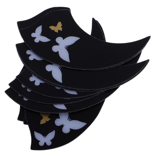 10 Pieces Black Ukulele Pickguard Scratch Plate Protector Adhesive But