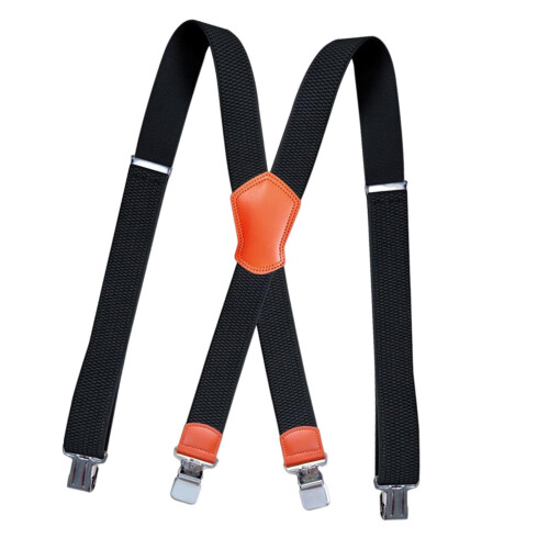 Suspender for Men ElasticStrong Clips 3.8cm Wide Adjustable X Type Bra 1