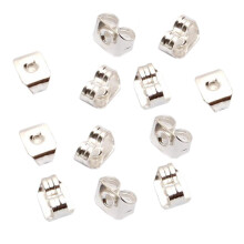 50 Pcs Silver Plated Earring Back Stoppers