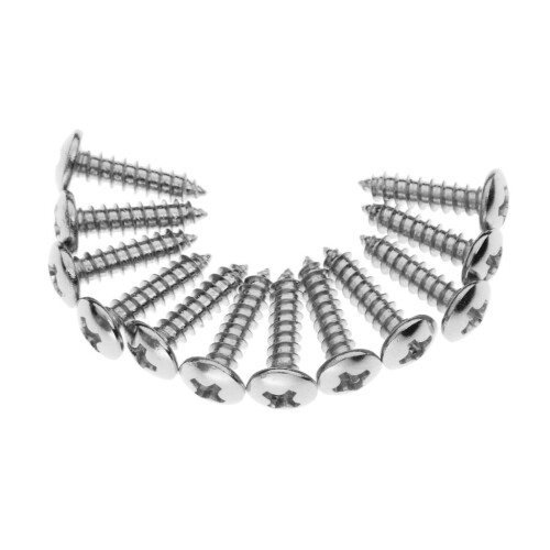 12pcs Pickguard Screws for ST - Silver Tone 1