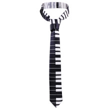 Unisex Casual Necktie Skinny Slim Narrow Neck Tie - Piano Keyboard