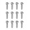 12pcs Pickguard Screws for ST - Silver Tone 3