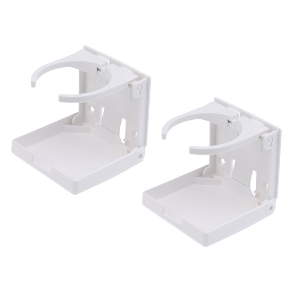 2 Pieces Folding Nylon Drink Can Cup Holders - Boat/Marine/Carav White 6901423380431