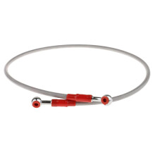 90cm Long Gray Metal Universal Motorcycle Motorbike Brake Line 10mm
