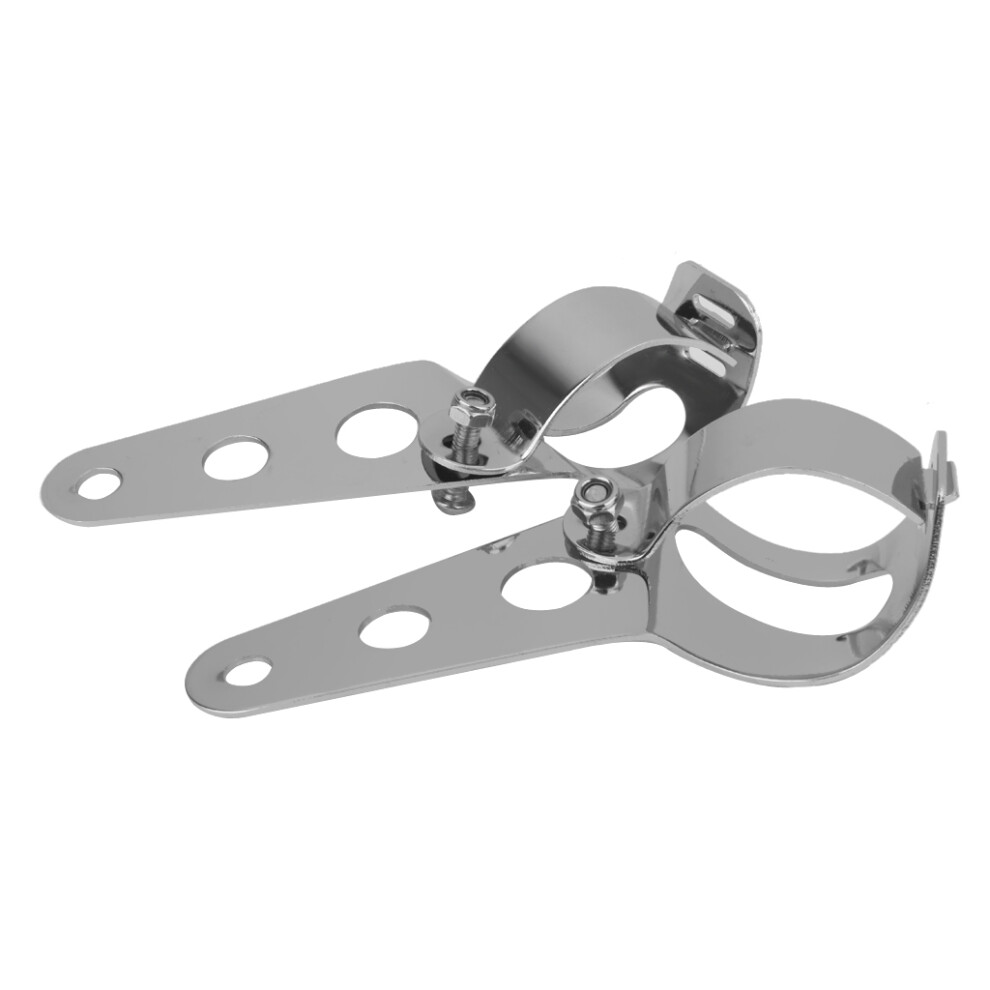 Chrome Custom Headlight Mounting Brackets Fork Ear Motorcycle 35Mm-43M 6901423404441