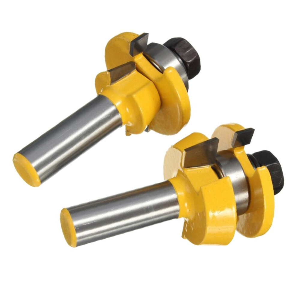 2Pieces Rail And Stile Router Bit 1/2 Shank Woodworking Chisel Cutter 6901423380264
