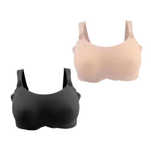 2 Pieces Sexy Special Pocket Bra for Silicone Breast Form False Boob B