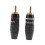 2x RCA Plug Audio Cable Male Connector Gold Plated High End DIY 3