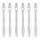 6 Pcs 50mm Thread Alloy Re-Grooved Dart Stems Shafts Silver 1