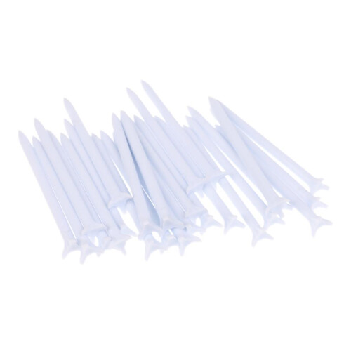 25 Pieces Durable 82mm Plastic Golf Tees Set Golf Accessories White 1