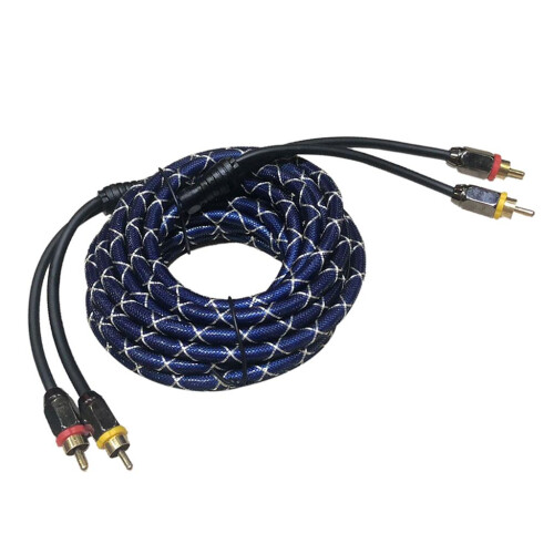4.5m Car Audio Stereo Amplifier Speaker RCA Interconnect Cable Wire Pl 1