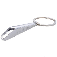 Silver 3D Train Shaped Pendant Keychain Key Ring Key Holder for Home K