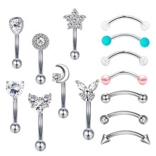 Eyebrow Barbell Earrings Ear Piercing Bar Piercing Jewelry for Daily P