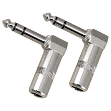 6.35 mm stereo Right Angle 90 Male Plug Guitar Bass Cable Connector p