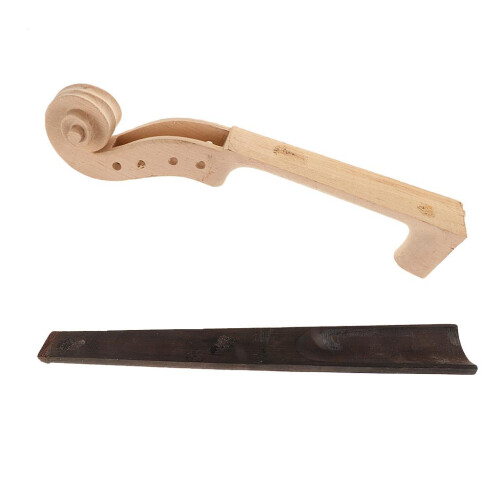 Maple Violin Neck with Ebony Fingerboard for 4/4 Full Size Violin DIY 1