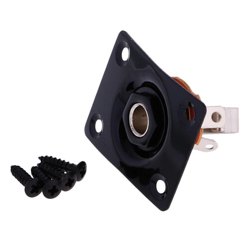 Rectangle Output Input Jack Plate Socket Plug for Electric Guitar Bass 2