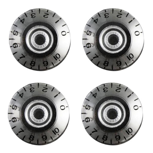 4 Pieces Electric Guitar Tone & Volume Knobs for Bass Les Pauls Clear 1