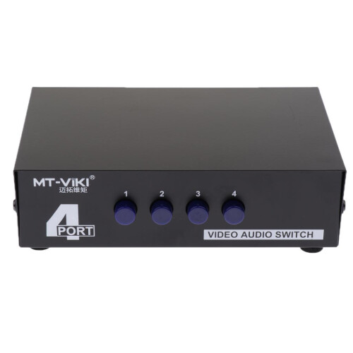 4Port RCA Video Audio AV Switch Switcher Selector 4 In 1 Out TV Splitt 1